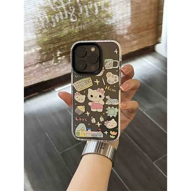 Sanrio Hello Kitty Sense Of Fun Cute Phone Case For iPhone15 14 13 12 11ProMax 78Plus XR XSMAX MINI Y2KGirl Anti Fall Back Cover