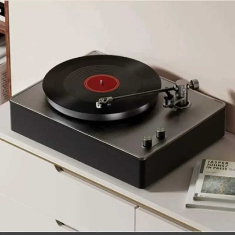 Retro Bluetooth Record Player Turntables 33.3/45-Speed Vinyl Record Player for 7/10/12 Inch Vinyl Record Built in Stereo Speaker