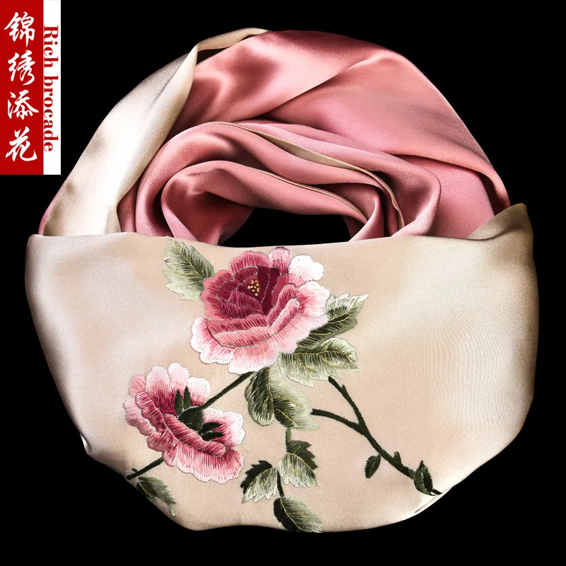 Handmade Embroidery Scarf Gift Long Wild Female Summer Cheongsam Shawl