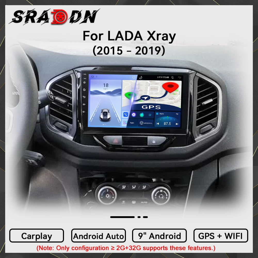 Pour LADA X Ray Xray 2015 - 2019 Android autoradio lecteur multimédia automobile Navigation GPS Carplay écran tactile Auto stéréo