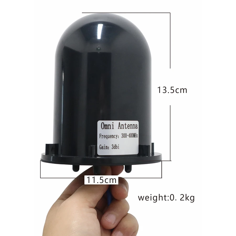 300-400MHz 3dbi Circularly polarized hat-type Omni Antenna Supports Customization