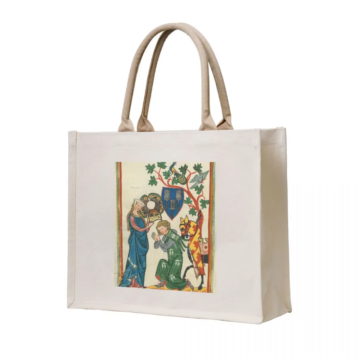 

Chivalry (14th century) - Codex Manesse Tote Bag eco bag folding hand bag ladies Beach Women's shopping