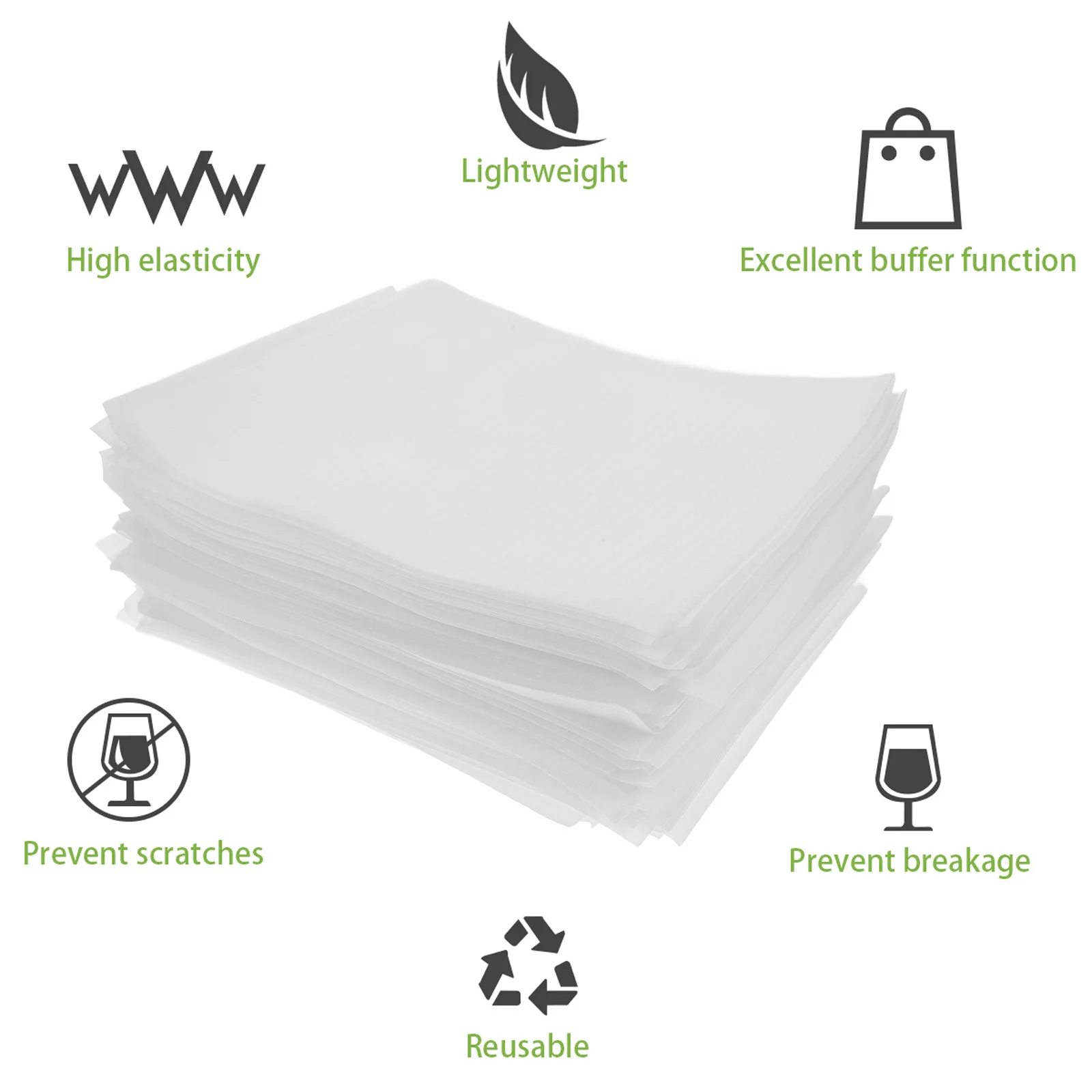 แผ่นกันกระแทก EPE 100 ชิ้น สำหรับห่อสินค้าที่เปราะบาง เช่น แก้ว จาน สำหรับการขนส่ง จัดเก็บ และบรรจุภัณฑ์