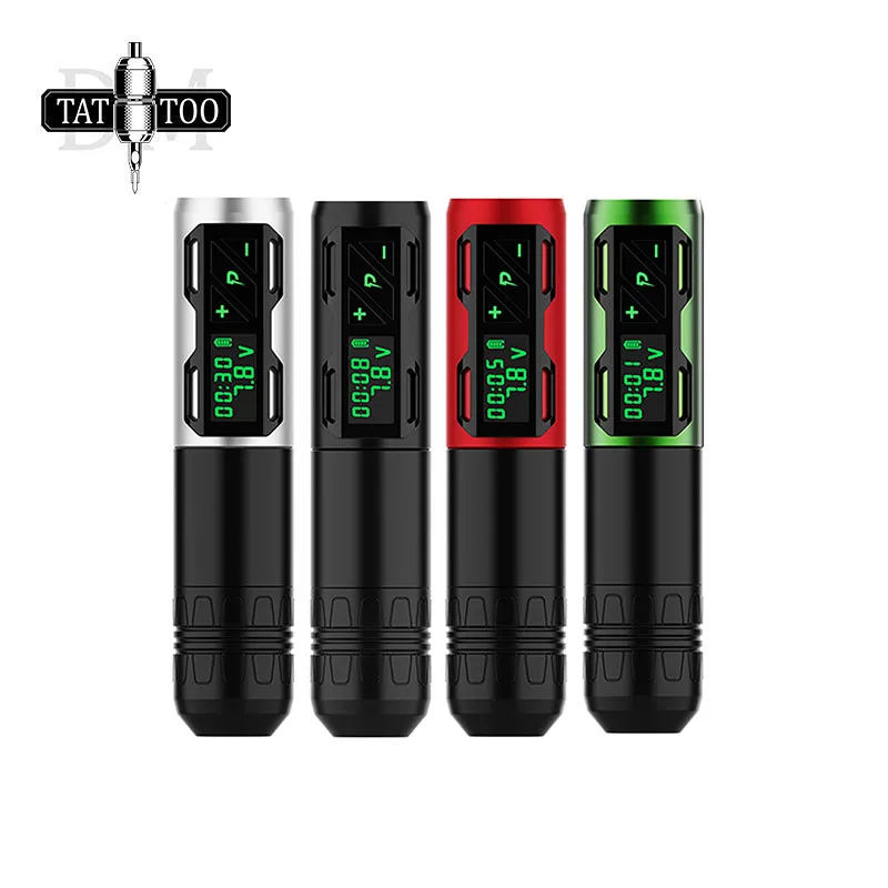 Wireless Rotary Tattoo Machine High-Capacity Battery Direct Drive Motor Tattoo Gun Portable Power 1800 Mah LED Digital Display