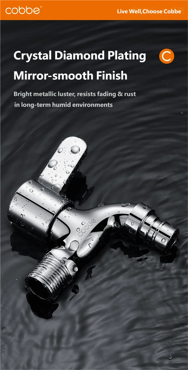 Waschmaschinen-Wasserhahn aus massivem Messing, verdickter explosionsgeschützter Wandhahn, G1/2-Einlass, auslaufsicherer Haushalts-Waschmaschinenhahn – Detail 6