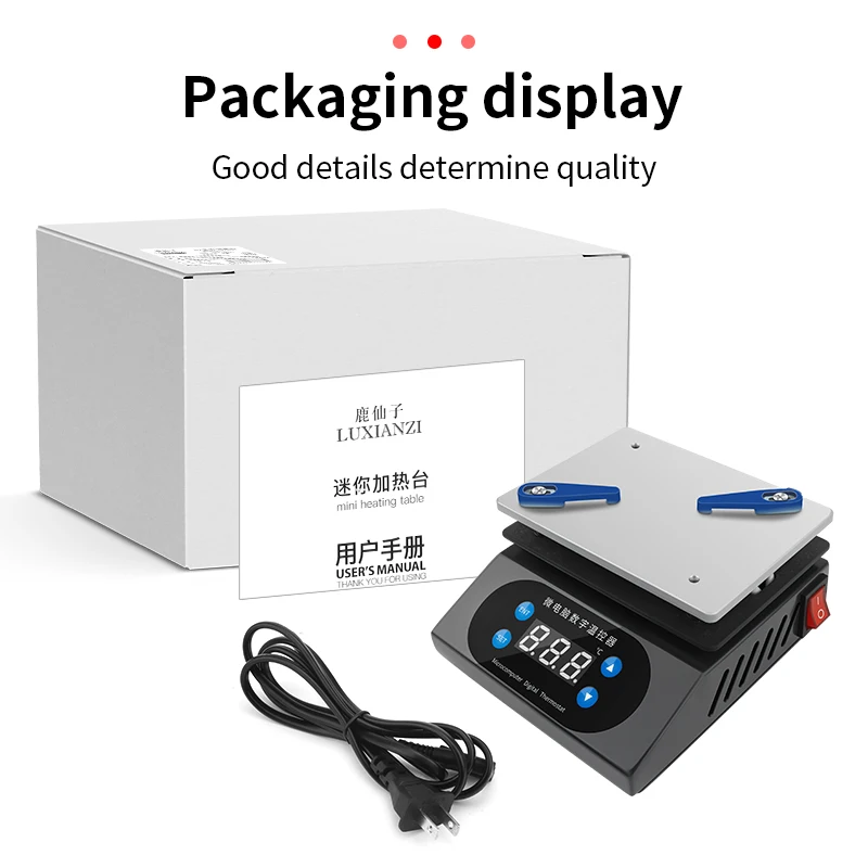 LUXIANZI MINI precalentador de placa caliente inteligente para teléfono LCD herramienta de reparación de pantalla táctil removedor LED placa calefactora Estación de soldadura