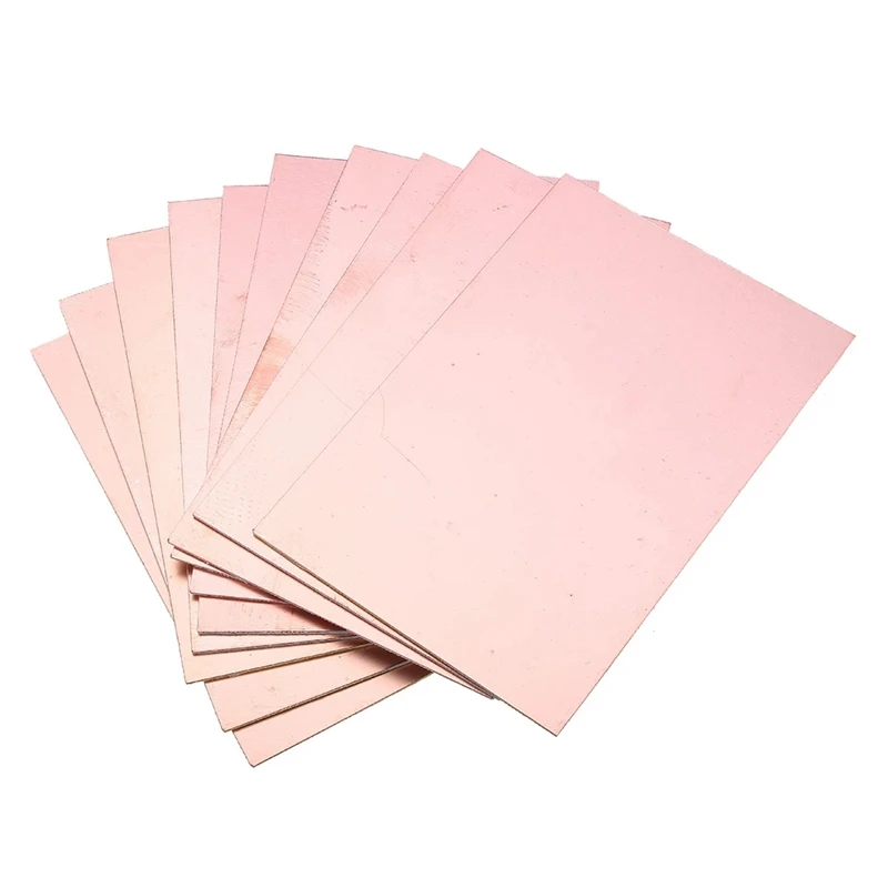 

10Pcs 10X15cm Double-Sided Copper PCB Board FR4 Fiberglass Board