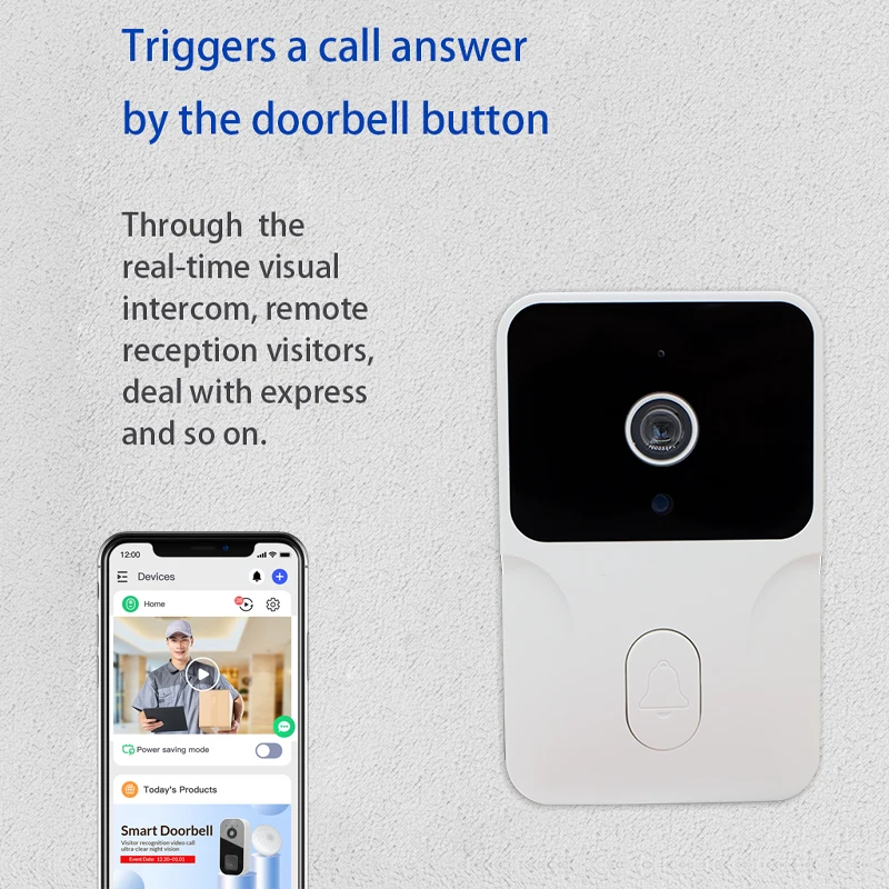 Tuya sem fio campainha da porta de vídeo digital peephole interfone spyhole com wifi sistema proteção segurança em casa inteligente para residencial