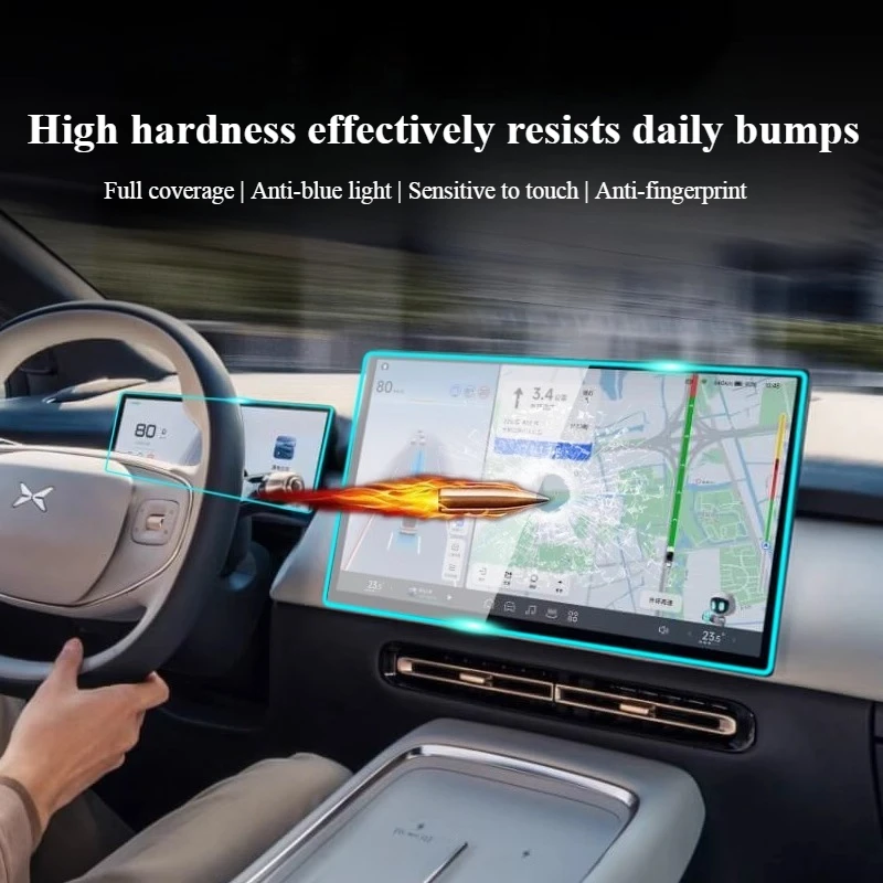 Imagen 3: Película protectora de vidrio templado para Xpeng G6 2023 2024, gps para coche, radio, navegación, pantalla lcd, accesorios antiarañazos