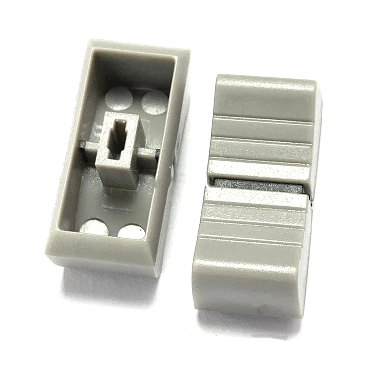 Perillas de repuesto para consola de 20 piezas, mezclador deslizante de 24mm x 11mm x 10mm, potenciómetro, color gris y negro