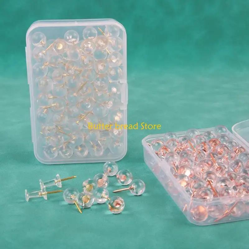 W89C 50/100pcs I-Shape Pins Pins Pins Ball Pushpin Map Pin na tablicę biuletynową