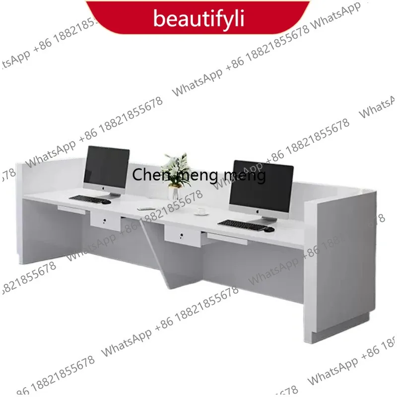 

X188 Simple Checkstand Reception Desks Front Desk Counter Modern Reception Desks Vevor Artificial Board Furniture