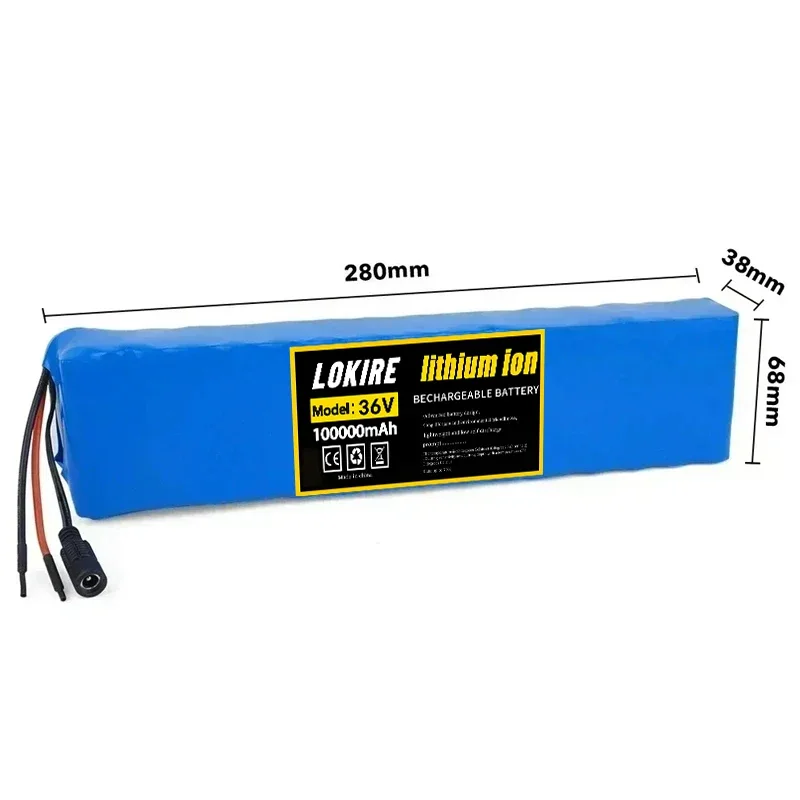 36 فولت 100 أمبير بطارية ليثيوم قابلة للشحن 18650 10S3P 1000 واط الطاقة تعديل 36 فولت بطارية سكوتر كهربائي مع BMS ، SYP XT60 JST