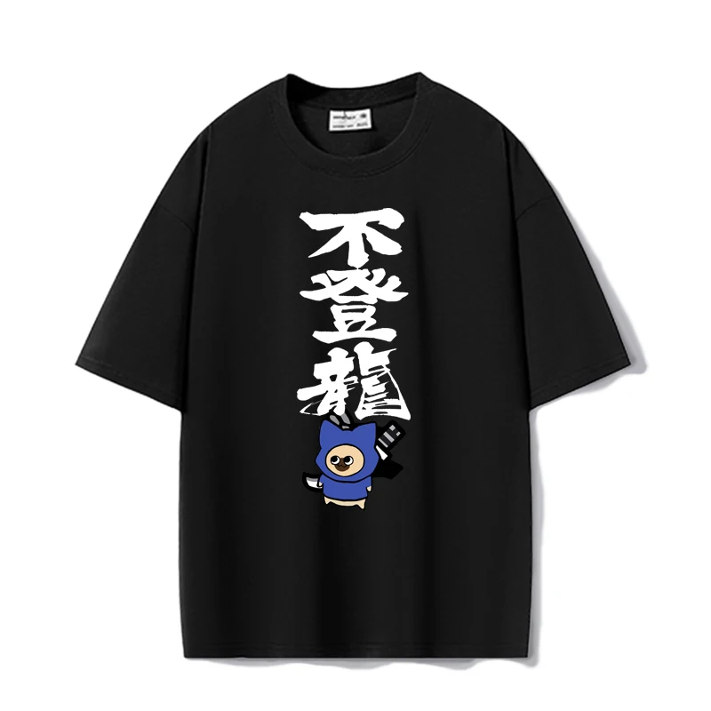 

Monster Hunter Game Merchandise Wilderness Too Knife Dumb Cat Cotton Large Size Print Street Short Sleeve