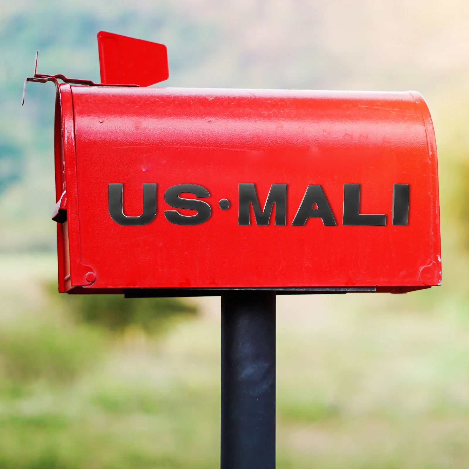 

SUPVOX Mailbox Logo Poster Letters Zinc Alloy Adhesive Sticker Decor Black Alphabet Address Lettering Metal Sign