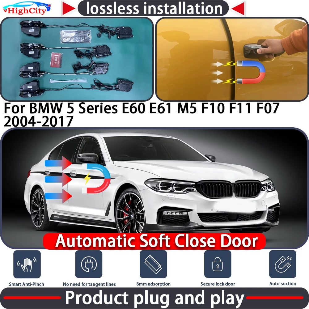 

Electric Closing Door Lock Actuator for BMW 5 Series E60 E61 M5 F10 F11 F07 2004-2017 Soft Close Power Latch System Auto Pull