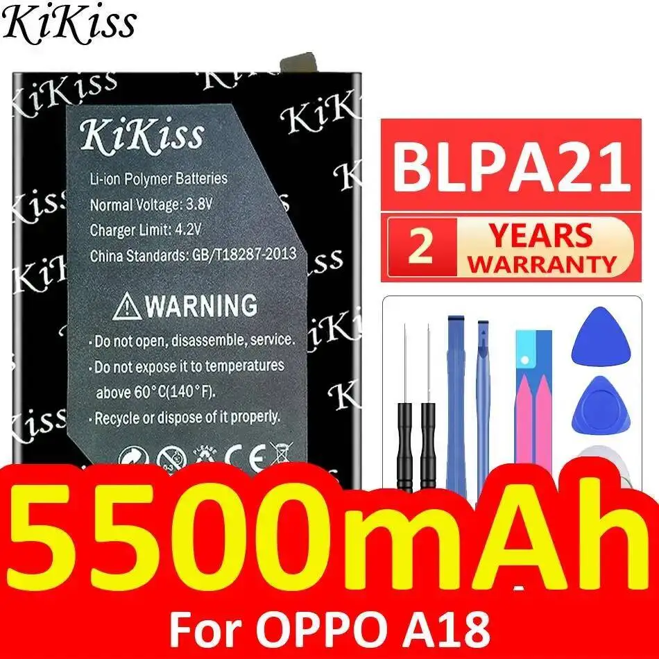 

Премиальная замена BLPA21 для мобильного телефона Oppo A18, легкий аккумулятор 5500 мАч