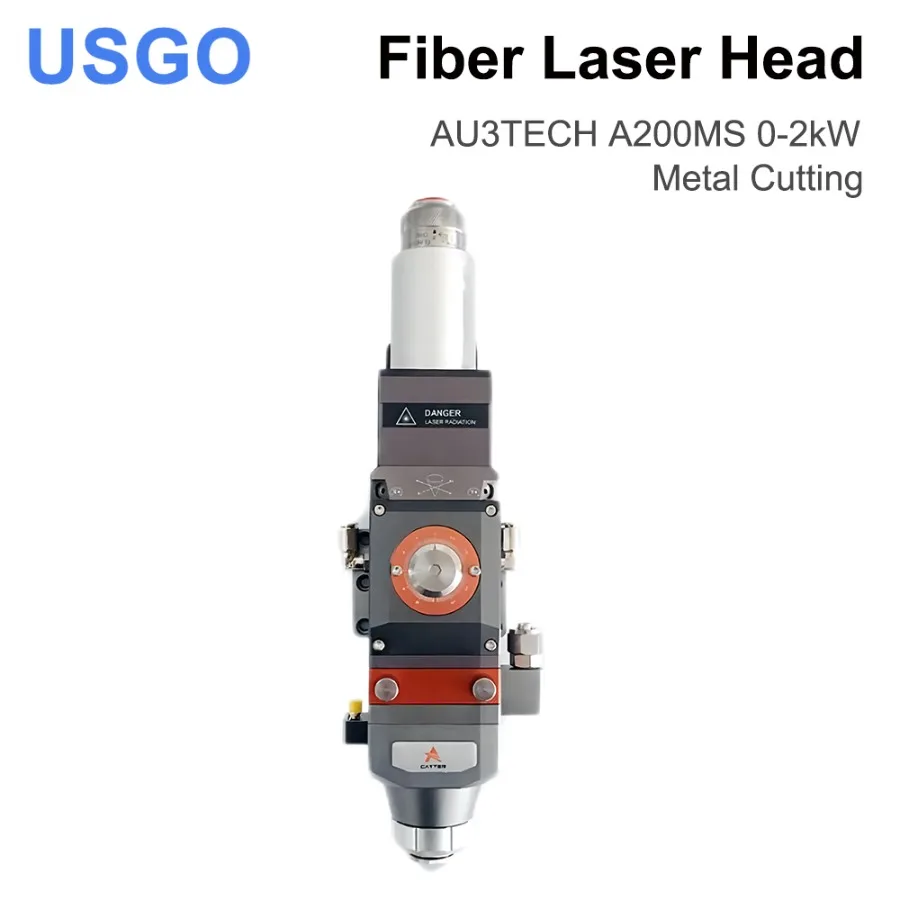 USGO Metal Fiber Cutting Head AU3TECH A200MS 0-2kW Automatic Focusing QBH For laser fiber cutting machines