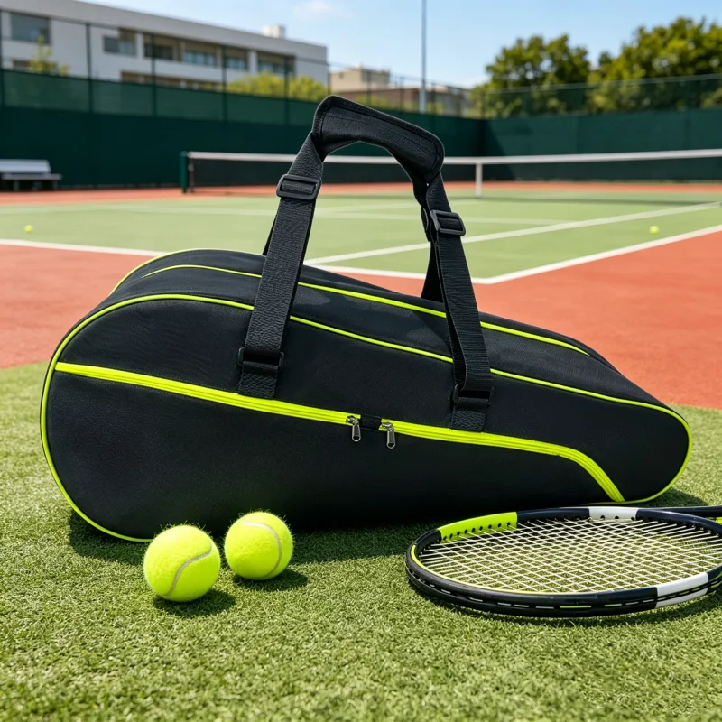 Bolsa para Raquetes de Tênis com Capacidade Grande, Separação Seco-Úmido, Mochila para Tênis e Badminton com Compartimento Separado para Calçados (3-6 Raquetes)