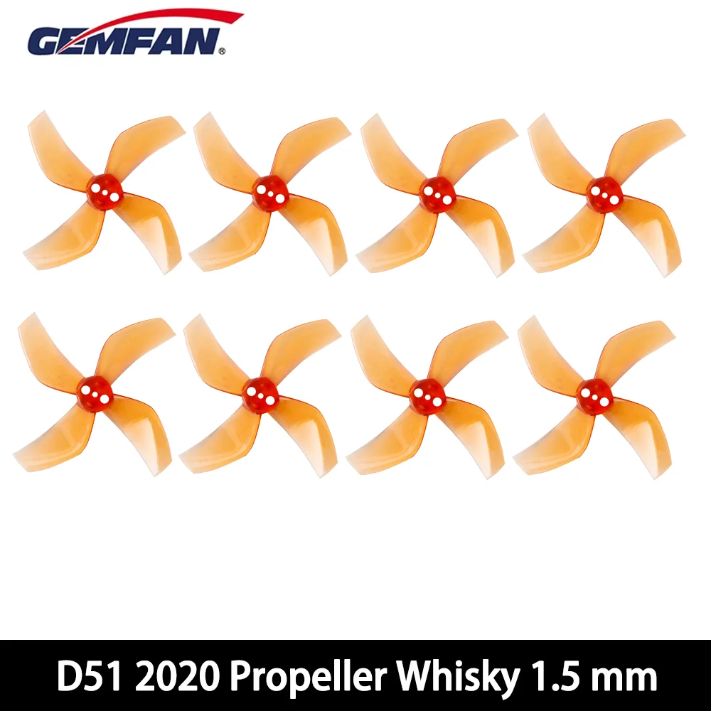 4 Paar Gemfan D51 51 mm 2020 4-Blatt-PC-Propeller 1,5 mm für RC FPV Racing Freestyle 2 Zoll Cinewhoop Kanaldrohnen DIY-Teile