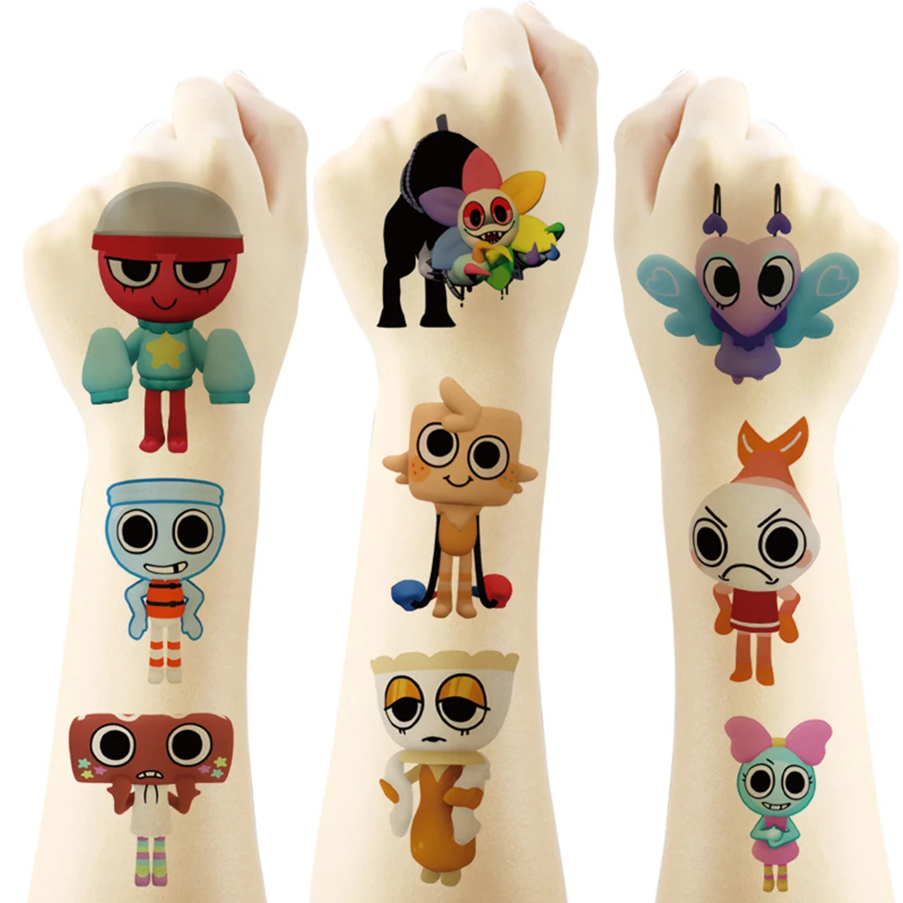 

20pcs Cartoon Dandys World Game Temporary Tattoo Stickers Funny Arm Body Art Fake Waterproof Tattoo Sticker Toy Kid Party Gift
