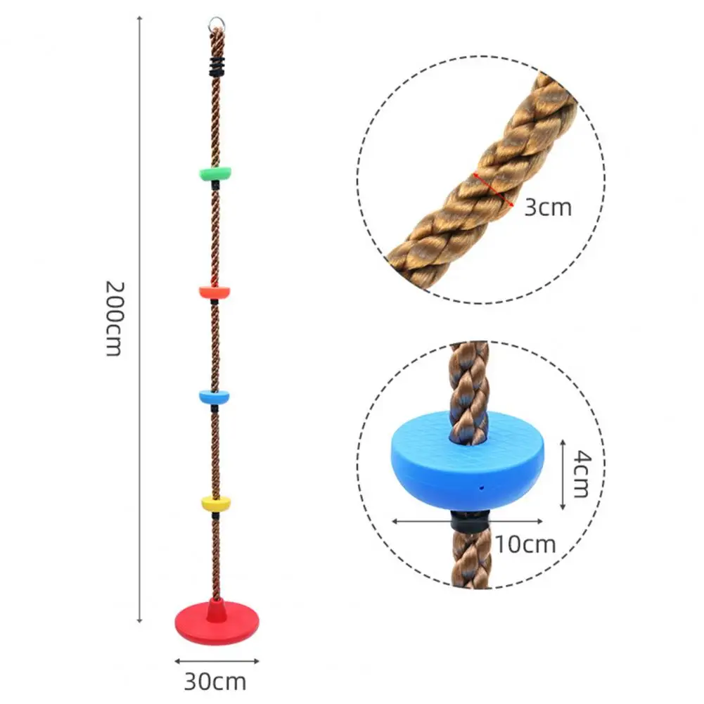 Cuerda de escalada con plataformas y asiento de disco para niños, juego de columpio para exteriores, juguete de jardín, accesorios para patio de