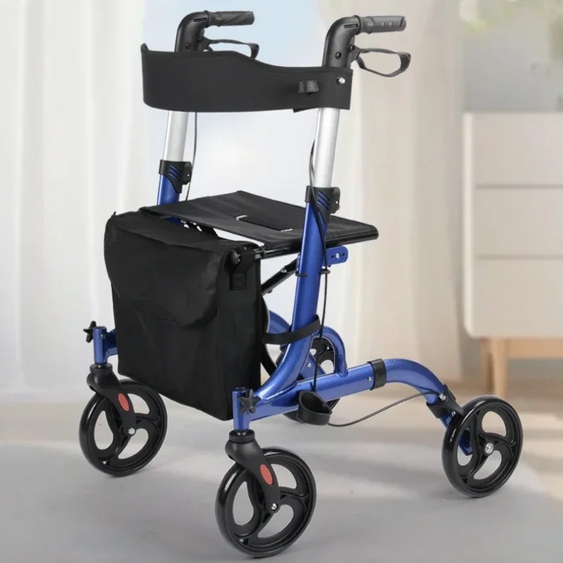 New model Solid Aluminum alloy driving light supermarket shopping walking can push can sit driving