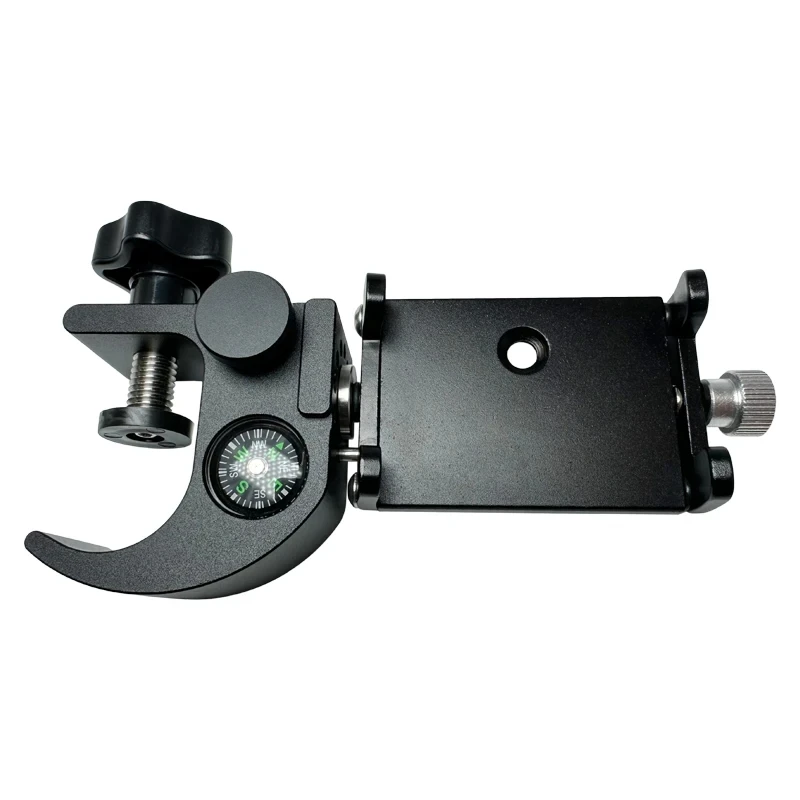 Pole Clamp with compass & Phone holder bracket Cradle ,GPS,FOR Data Collector TOTAL STATION