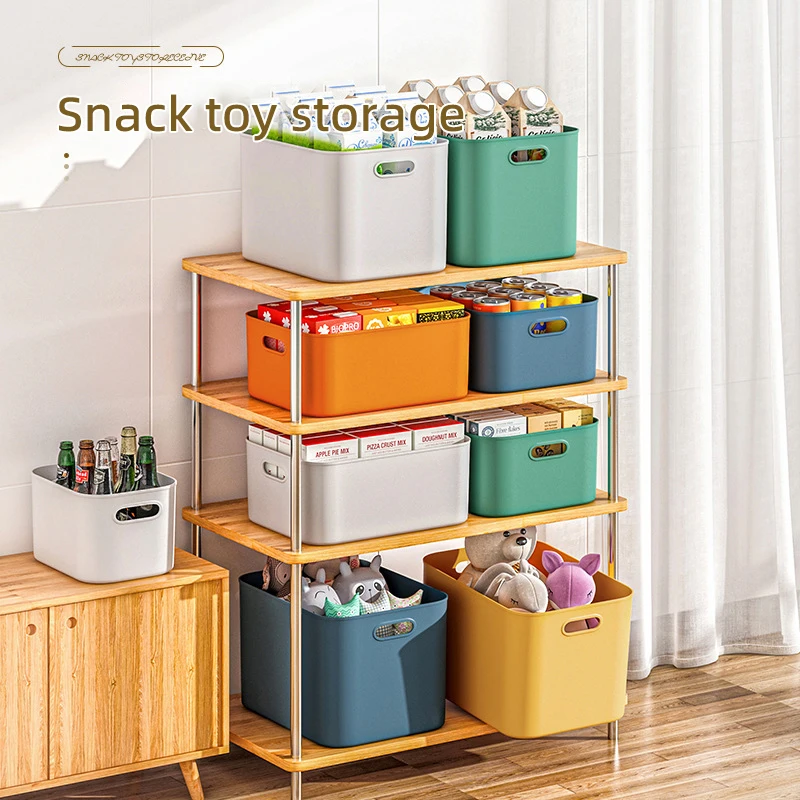 Colorful Plastic Organizers Storage Box With Lid For Toys Underwear Sock Jewelry Lipstick Container Stackable Baskets Bins