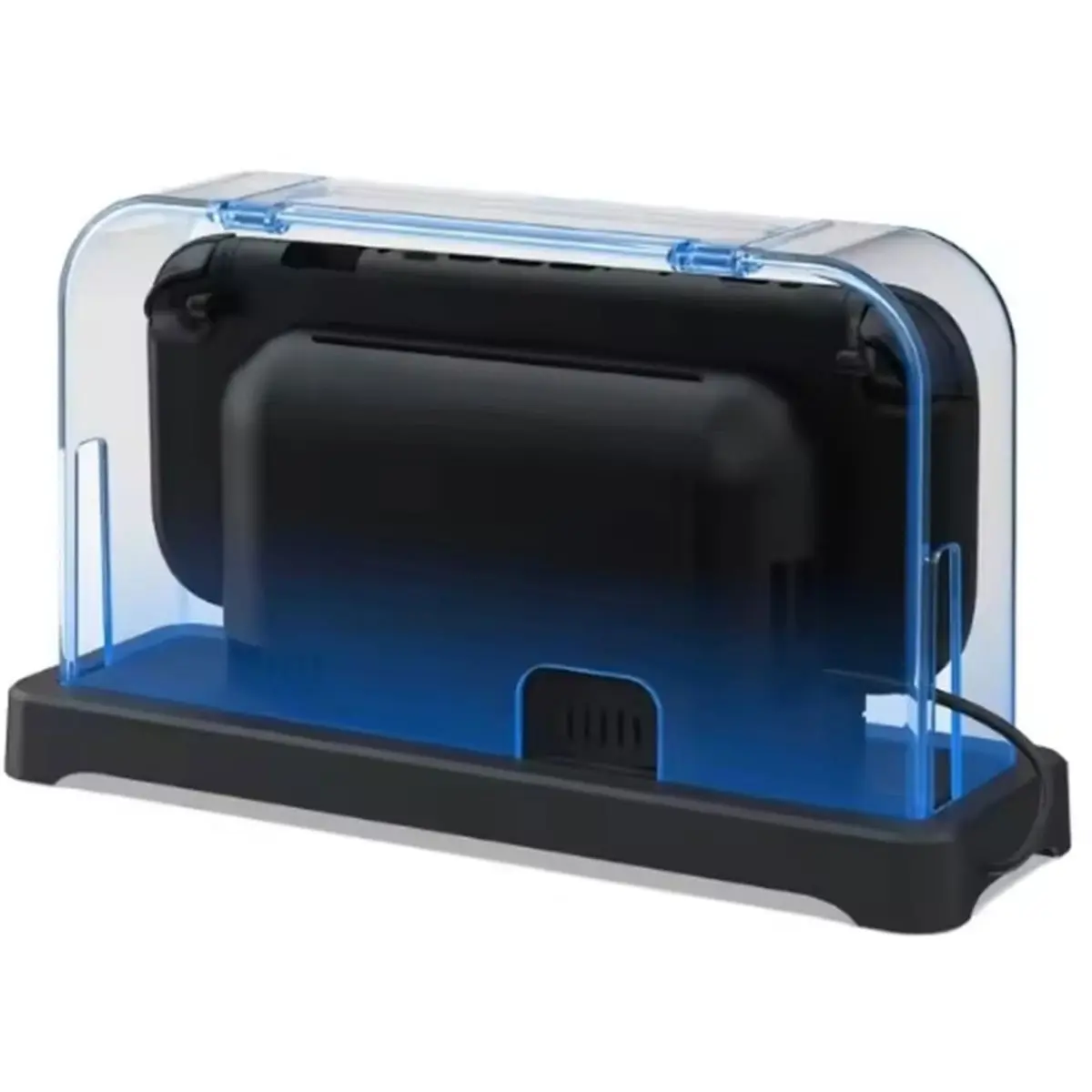 Ventilated Consoles Stand with Color Light & Clear Dust Guard for Switch2/Switch Transparent Protective Dust Cover Set