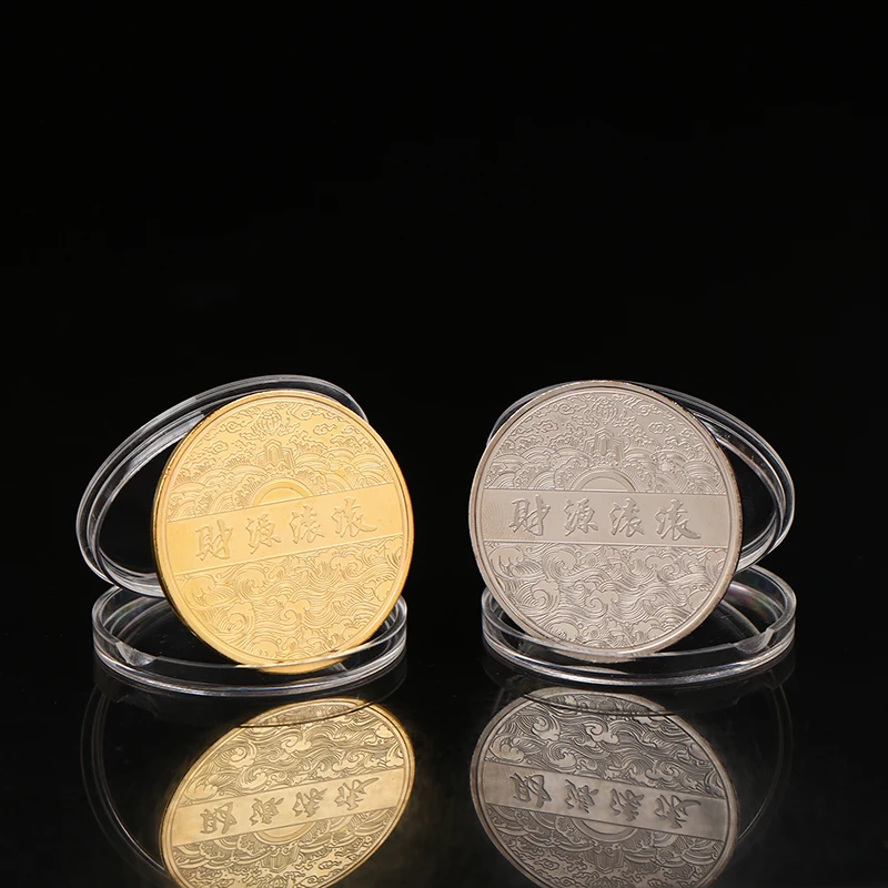 2024 New Year Of The Dragon Commemorative Coins Chinese Zodiac Medals 3D Relief Coins Collectibles New Year Coins