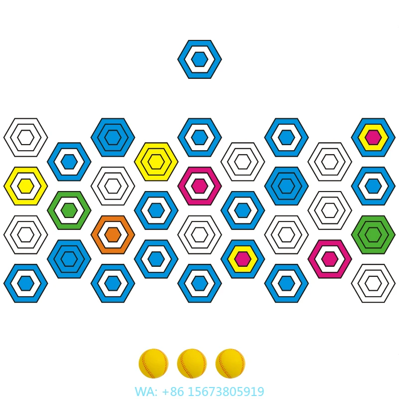 

Activate Games Throwing Active Tag Game Led Hexagon Lights Wall Tag Gaming