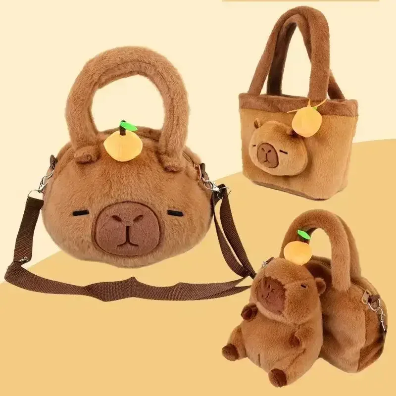 1-4PCS Capybara Plushกระเป๋าKapybaraไหล่กระเป๋าCrossbodyกระเป๋าโทรศัพท์มือถือกระเป๋าเด็กของขวัญวันเกิดHoliday Party favors