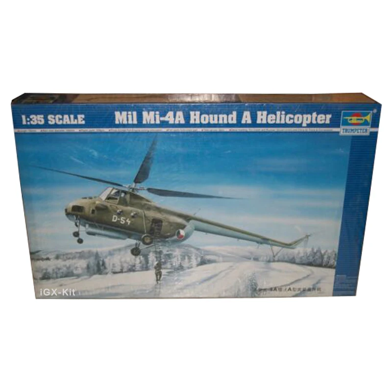 Trumpeter 05101 1/35 Scale Soviet Mi4 MI-4A Hound A Helicopter Toy Craft Hobby Military Assembly Plastic Model Building Kit