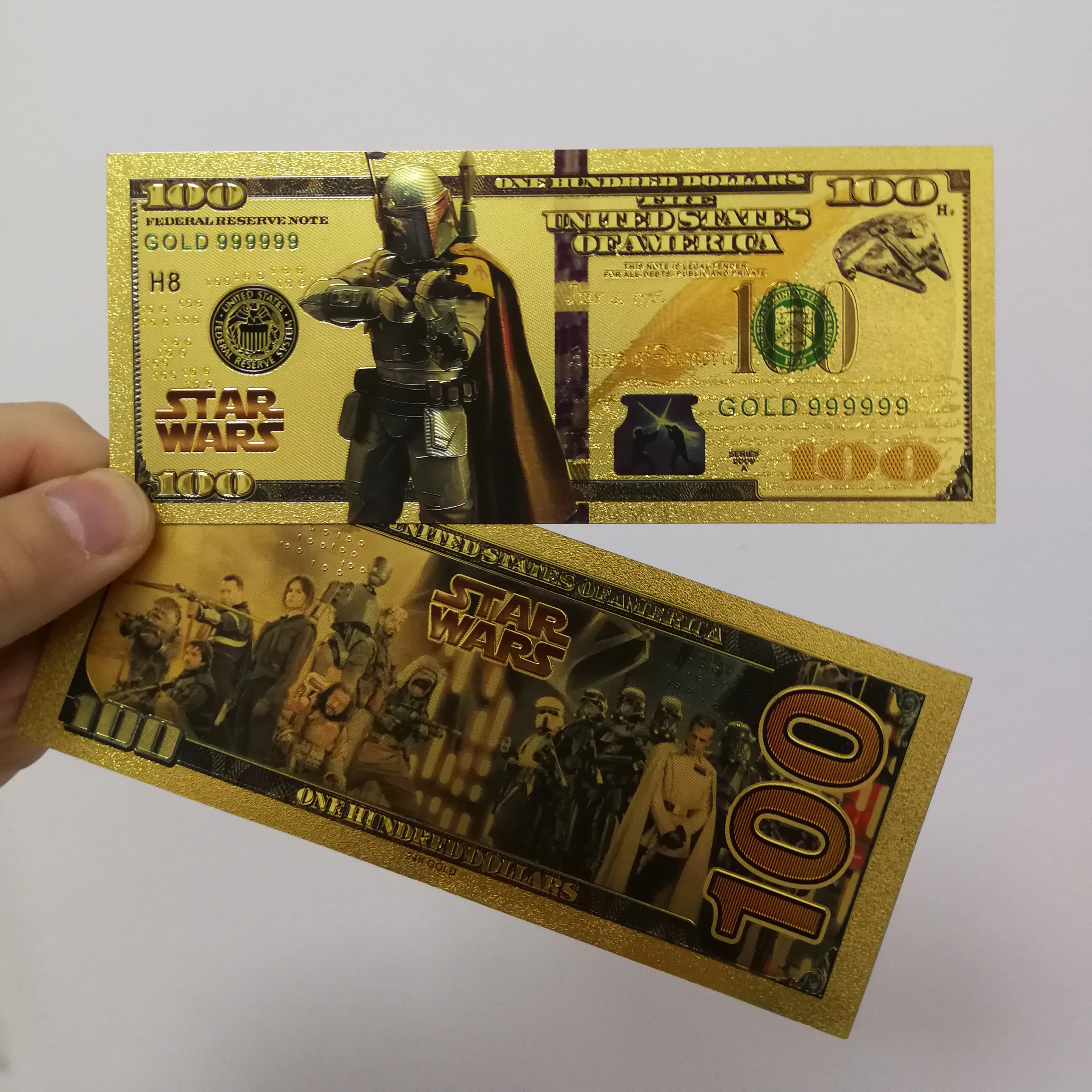 Disney Star Wars Mandalorian Skywalker Yoda Manga Figuren Gold Gedenkbanknote Goldmünzen Sammlung Geschenke