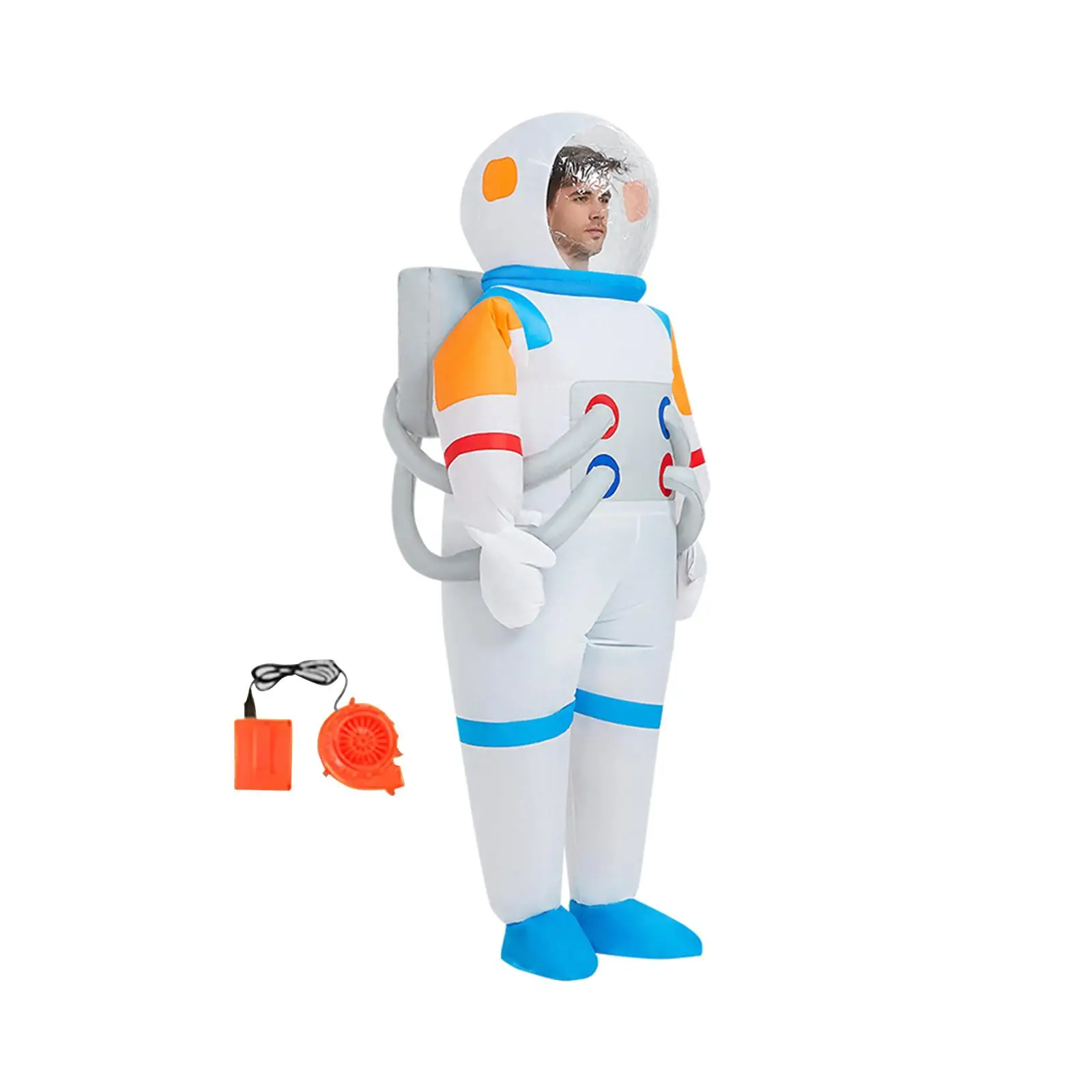 Aufblasbares Astronauten-Kostüm für Erwachsene und Kinder, Halloween-Party, Cosplay, Cartoon-Anzug, 120–140 cm