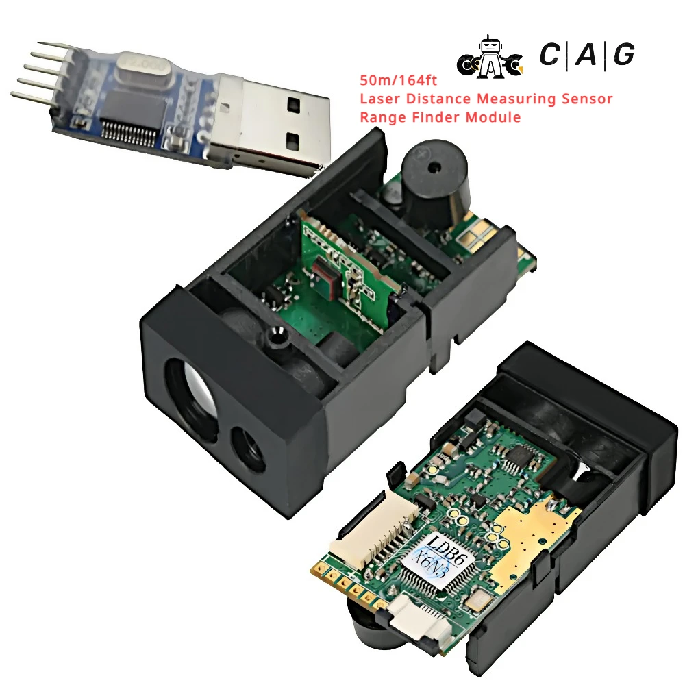 50m/164ft Laser Distance Measuring Sensor Range Finder Module Low cost Diastimeter Single & Continuous Measurement