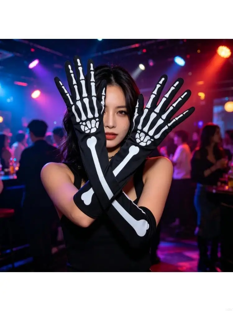 2pcs Comfortable Breathable Fabric Gloves Long Arm Length Dance Gloves Y166