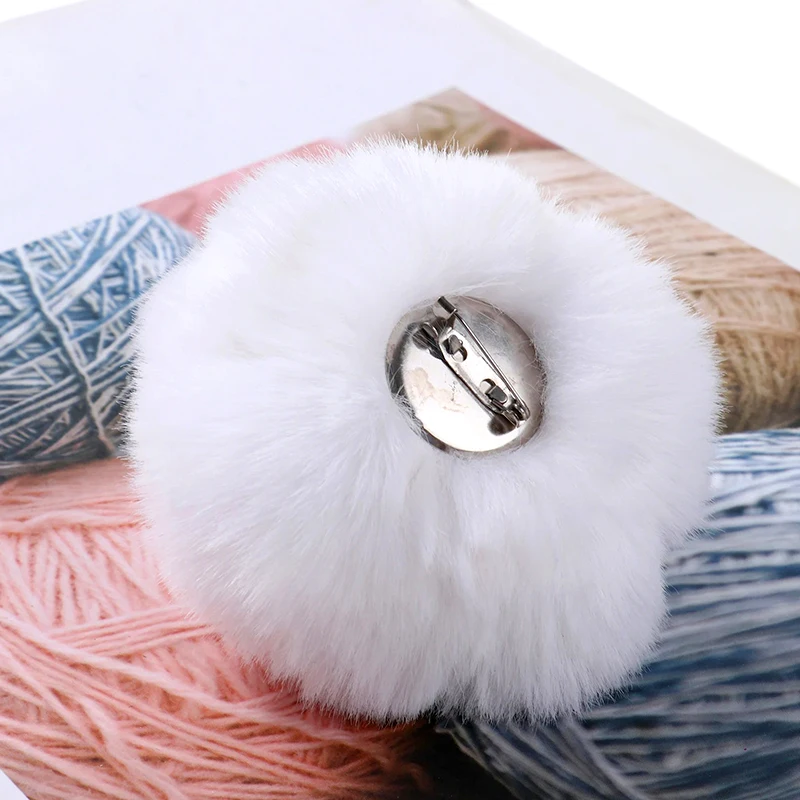 Puntelli Cosplay coda di coniglio palla di peluche palla di peluche di colore solido con fascia elastica Pin Lolita Ball Party accessori per vestiti di Halloween