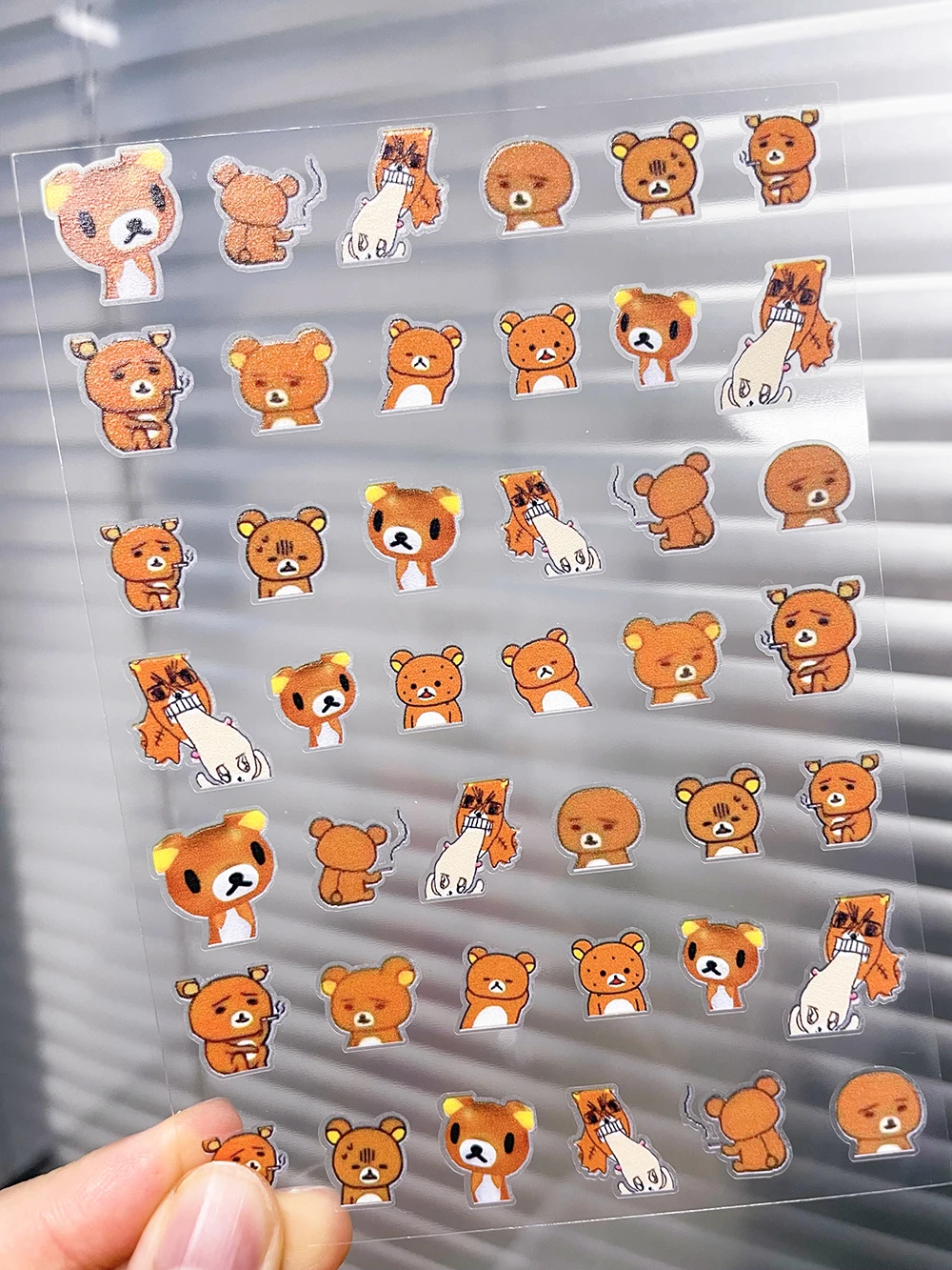 2026 Sommer Neu Rilakkuma Süße Nagelkunst-Aufkleber Japanische Cartoons Kleiner Bär DIY PVC Wasserdichter Selbstklebender Schiebeaufkleber – Detail 8