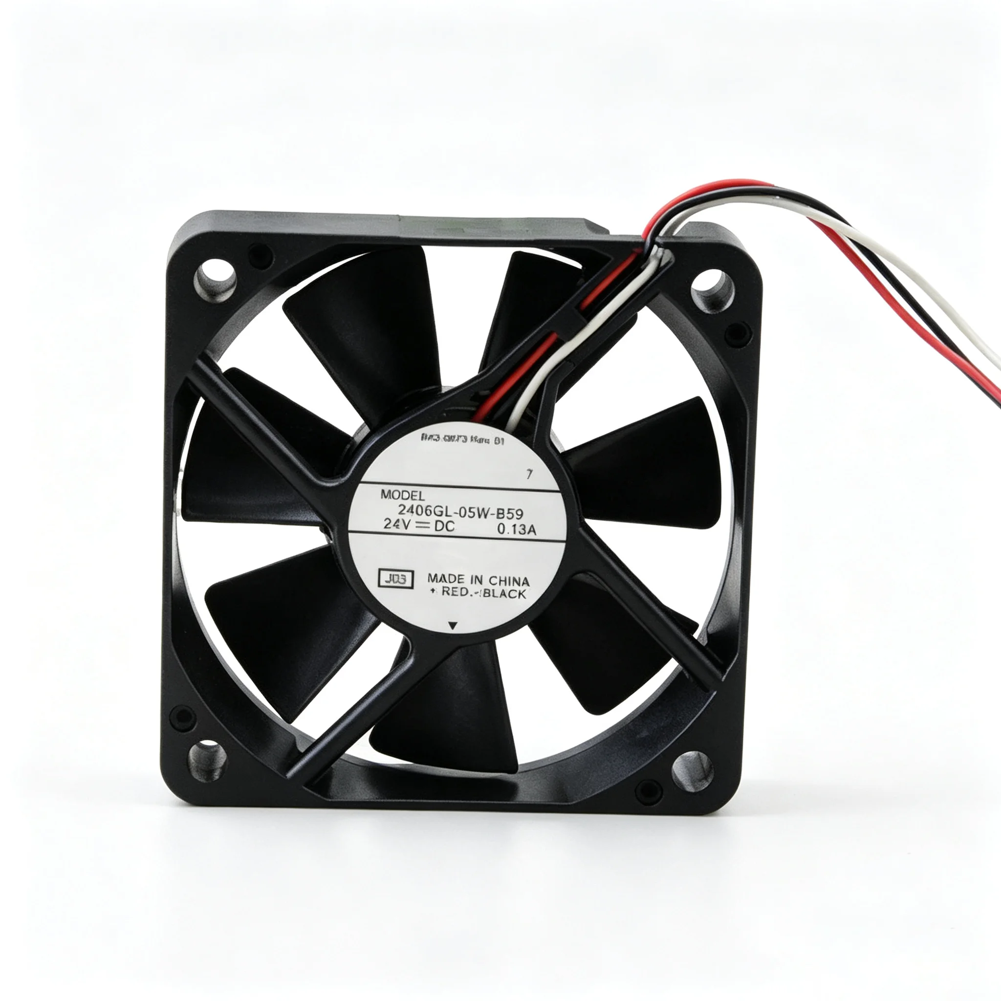 2406GL-05W-B59 DC 24V 0.13A 60mm Fan, 60x60x25mm 3-Wire Ball Bearing Exhaust Fan Replacement for Network Switches