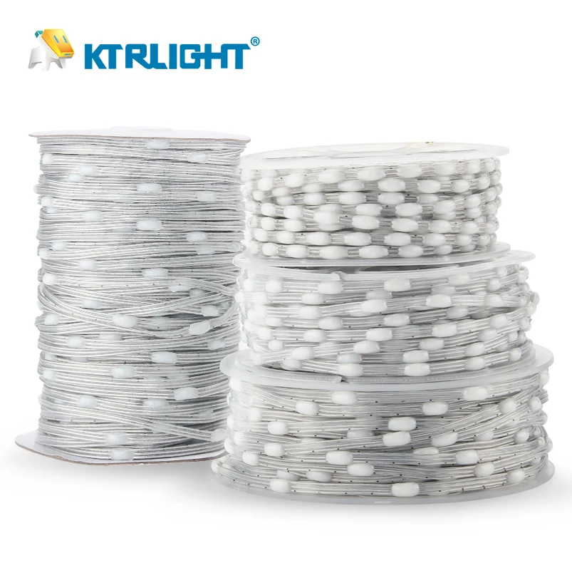 

KTRLIGHT DC5V/12V 1.5cm-10cm Pitch 3Pin Clear Wire WS2811 LED Seed Pixel String Light RGB IC Addressable Full Color IP68