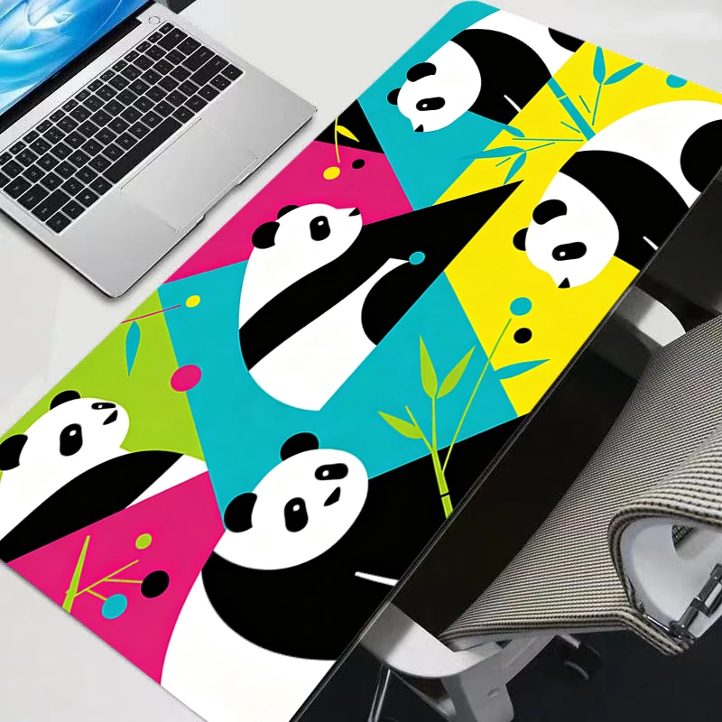 Mouse Pad Panda Cartoon Anime Kawaii Gaming Accessories Notbook Computer Speed Mini Pc Gamer Keyboard Desk Mat Mousepad
