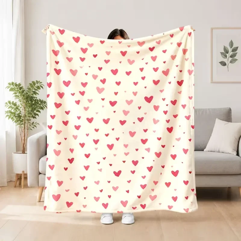 Thin Blanket Pastel Pink Sprinkle Confetti Print Blanket Sweet Candy Donut Sprinkles Pattern Soft Cozy Blanket Kawaii Blanket