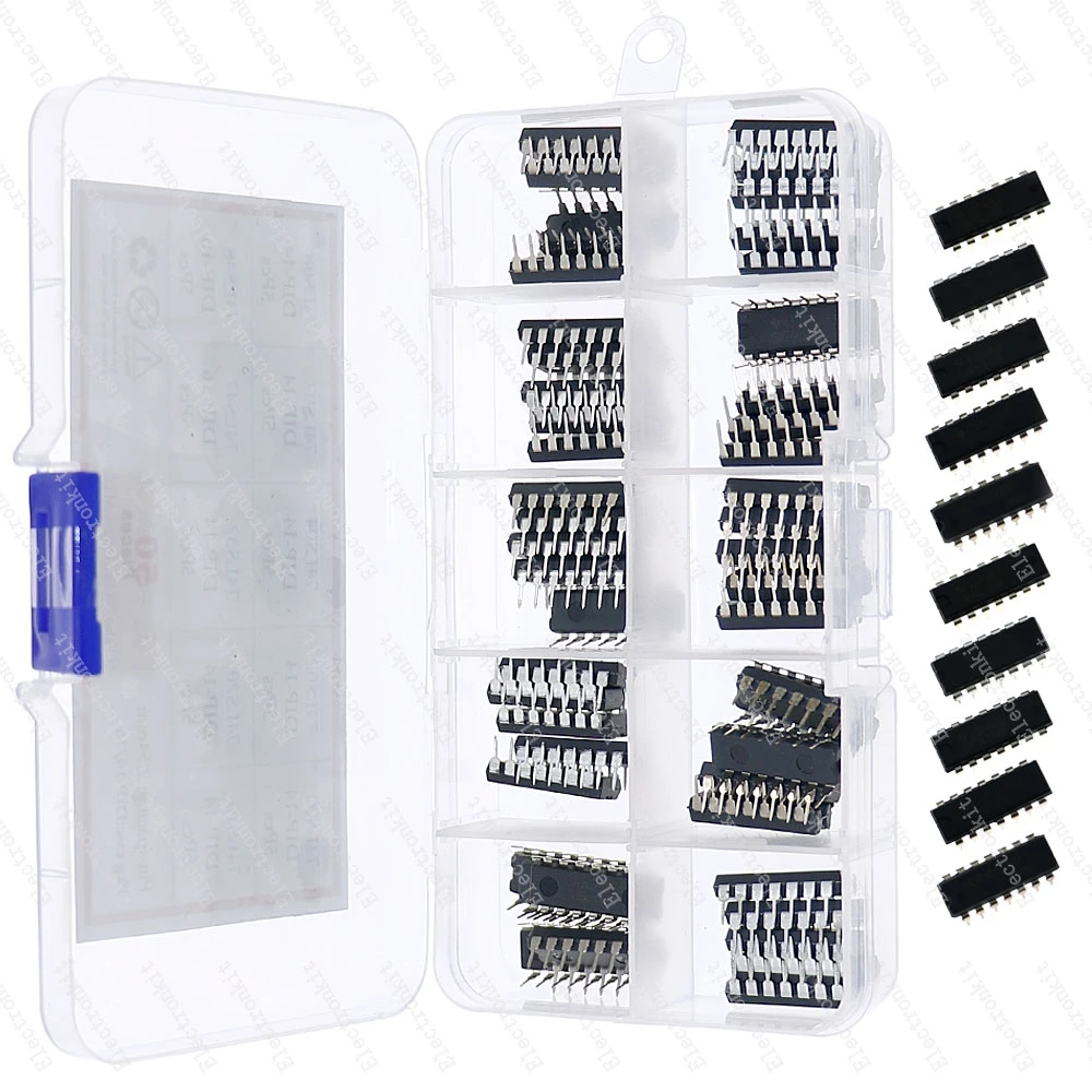 

50Pcs IC Chip kit 74ls00 74ls04 74ls08 74ls32 74ls48 74ls73 74ls74 74ls86 74ls90 74ls125 74ls138 74ls164 74ls244 74ls245 74ls273