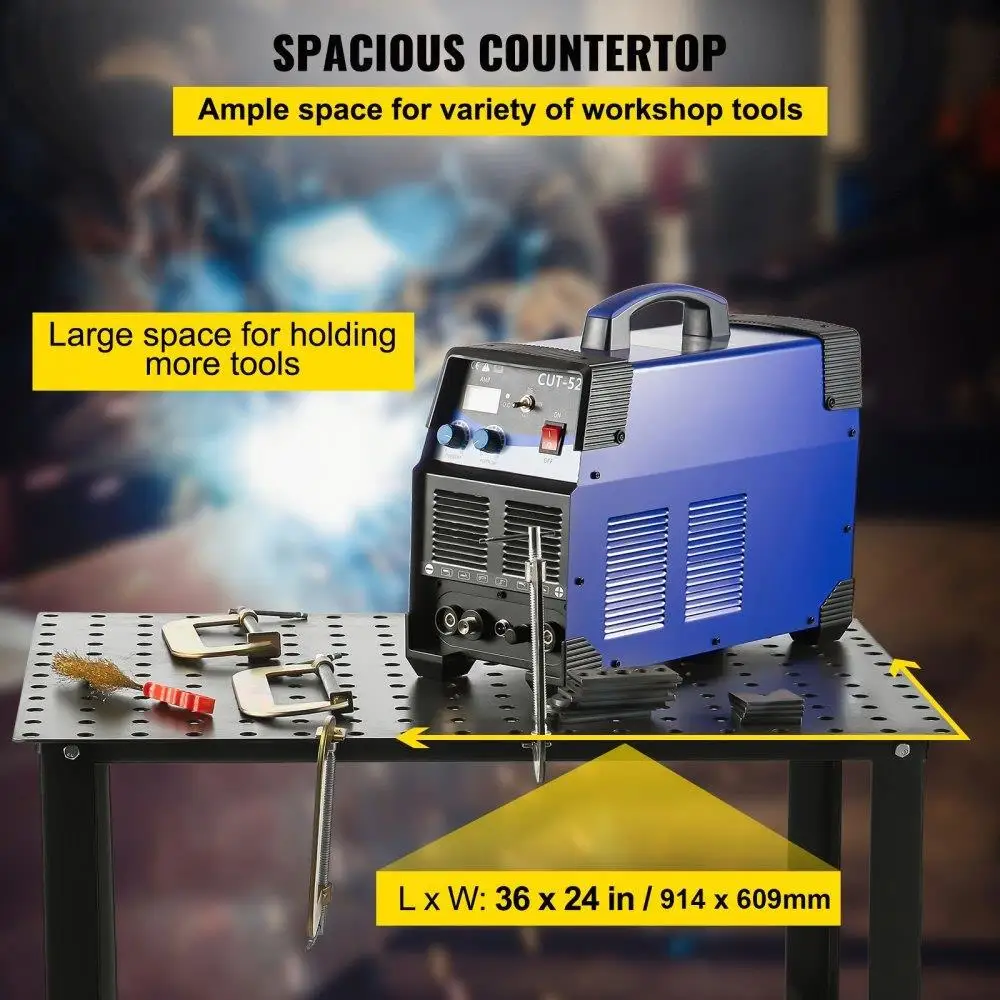 Heavy Duty Welding Table 36x24 Heavy Capacity Workbench with Multiple Fixture Holes