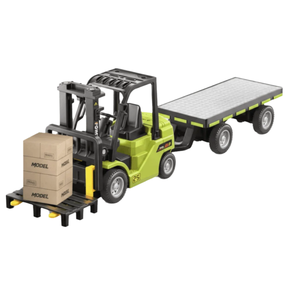 Remote Control Remote Control Forklift 2.4G Hz Bluetooth RC Excavator Two-in-One With Trailer Engineering Truck Festival Gifts