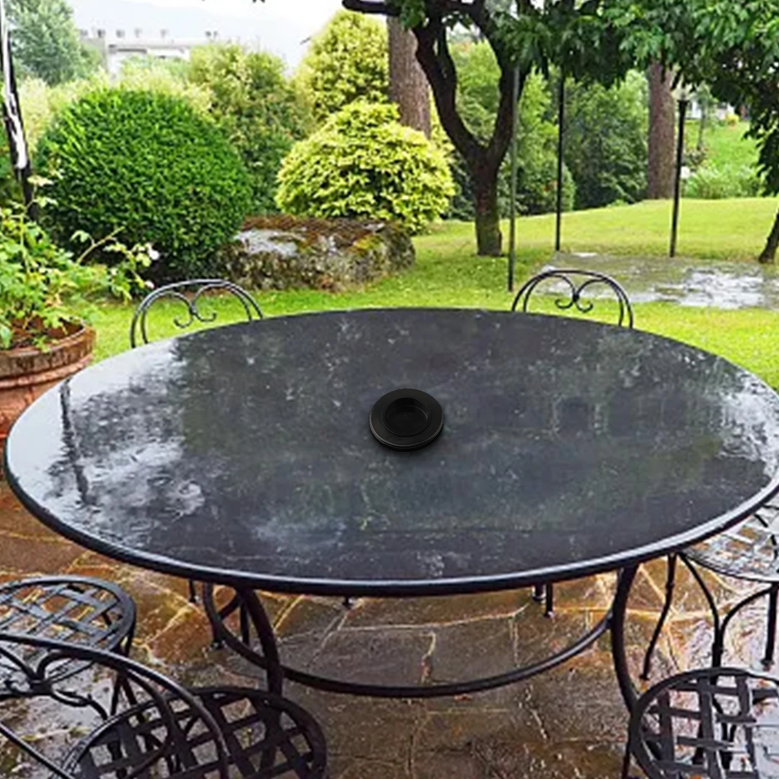 Ring Cap Set Hole Cover 2 Inch Awning Accessories Black Furniture Garden Outdoor Parasol Umbrella Patio Plastic