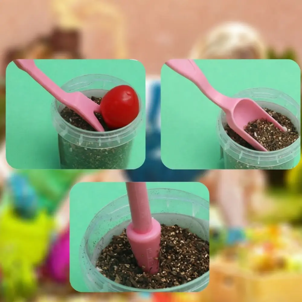 Mini Plastic Gardening Tool Set Succulent Planting Shovel Bucket Puncher Seedling Lifter For Indoor Plant Care Kits