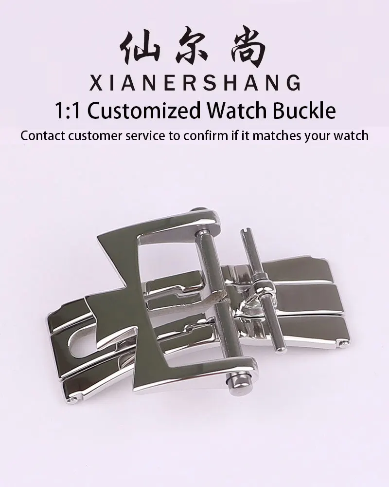 

XIANERSHANG Male Custom V-acheron C-onstantin Original Watch Clasp 20MM 18MM Belt Buckle 316L Stainless Steel Butterfl Buckle